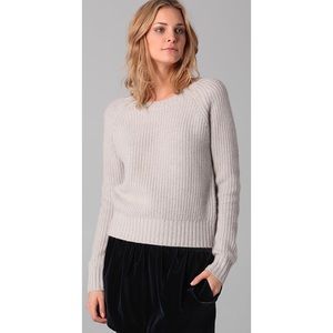 Grey Cashmere Club Monaco Elbow Patch Sweater Xs